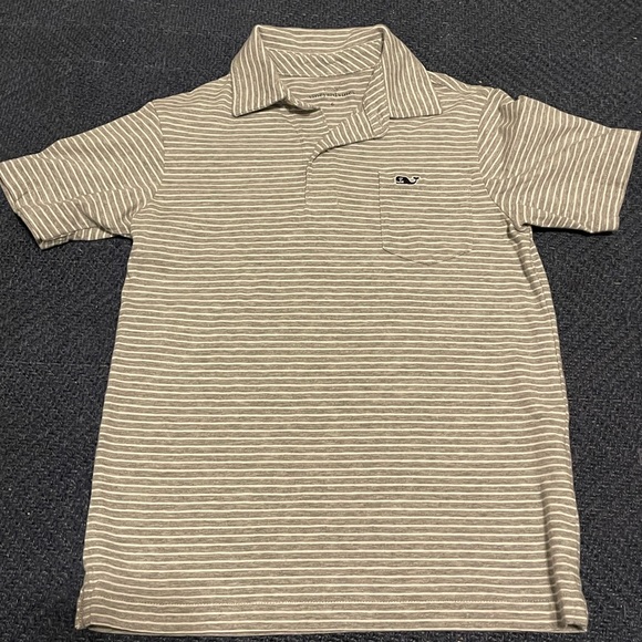 Vineyard Vines Grey and White Striped Polo for boys - Picture 2 of 5